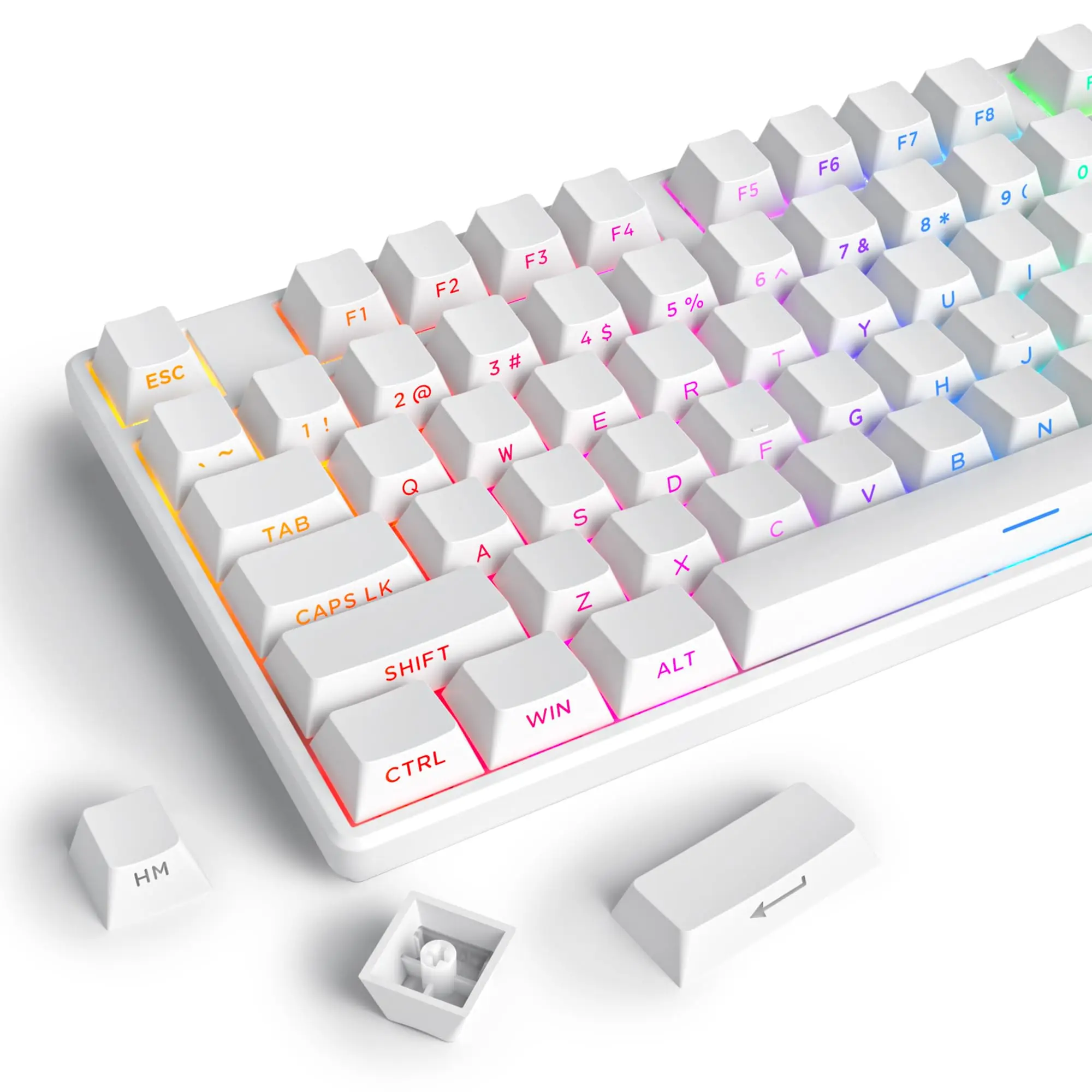 134 Keys Double Shot PBT Keyca - Keyboard Gaming Black 评论和价格
