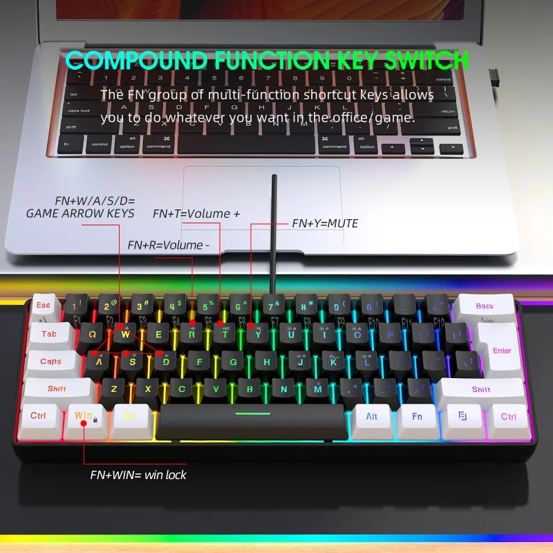 Keyboard and Mouse 60% Compute - Gaming Keyboard And Mouse Combo 评论和价格