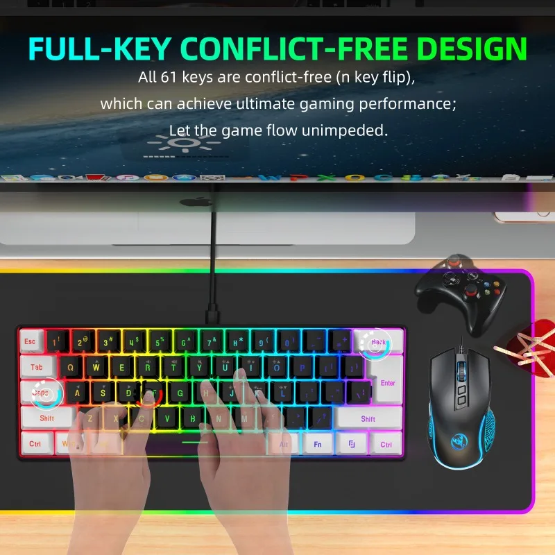 Keyboard and Mouse 60% Compute - Gaming Keyboard And Mouse Combo 评论和价格