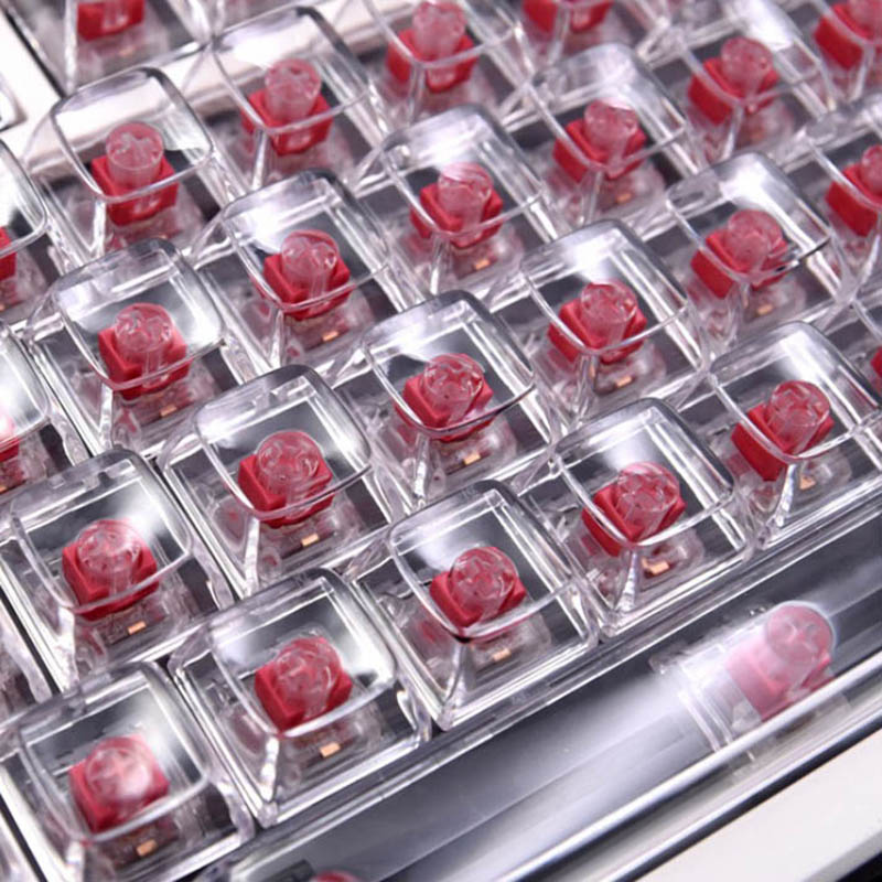 132 Keys Crystal Transparent K - Keyboard Gaming Black 评论和价格