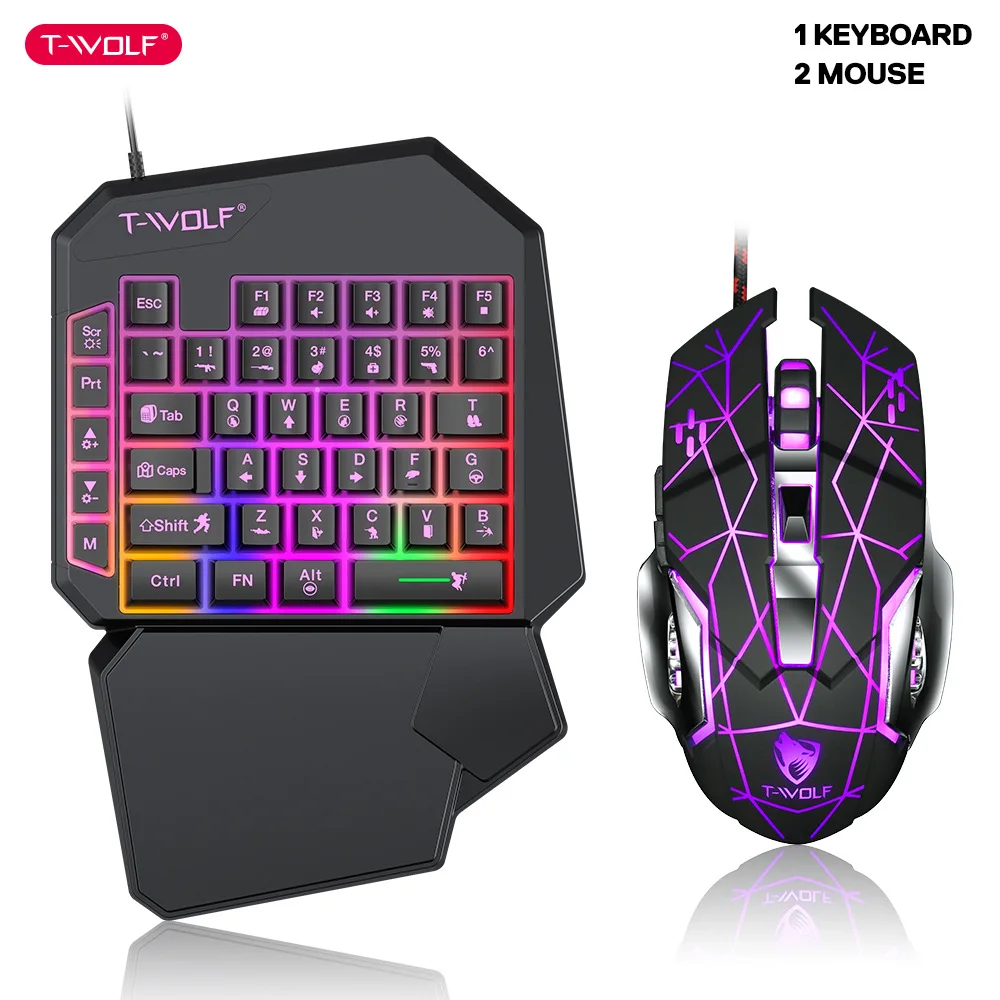T-WOLF TF900 One Handed Keyboa - Gaming Keyboard Hand 评论和价格