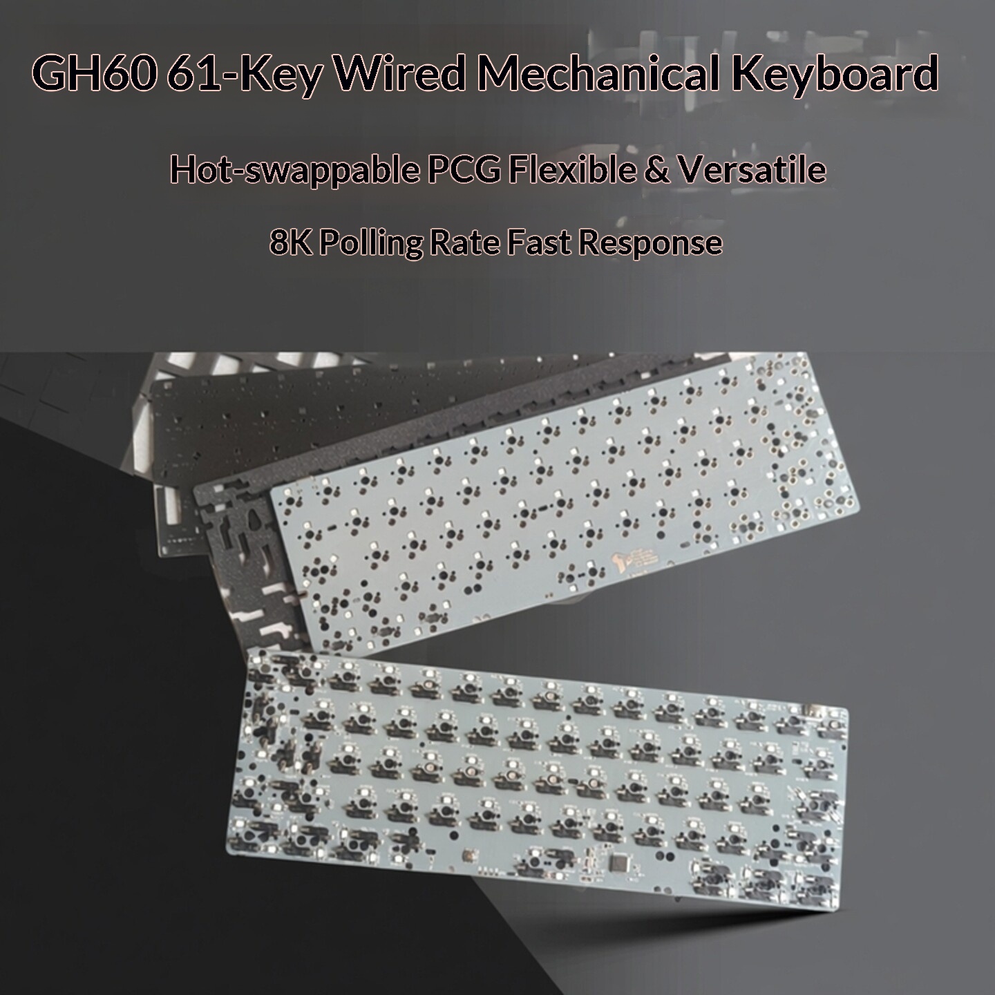 GH60 Keyboard PCB Customized W - Hot Swap Pcb 评论和价格