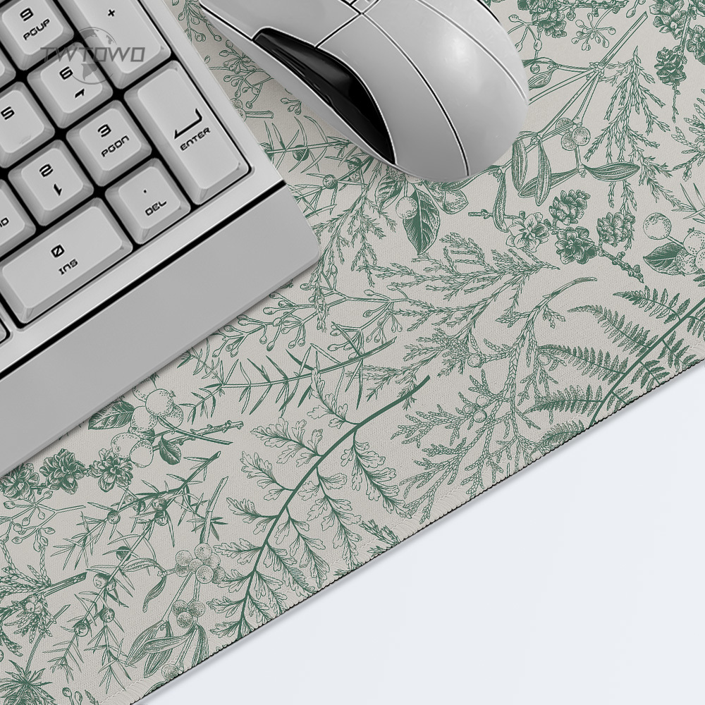 Mouse Pad Gaming Green Flower  - Gaming Keyboard And Mouse Combo 评论和价格