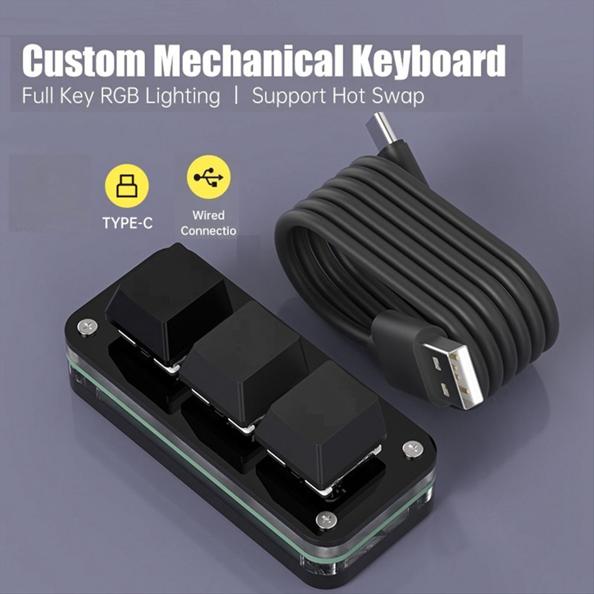doyou 3 Keys Macro Programming - Keyboard Gaming Black 评论和价格