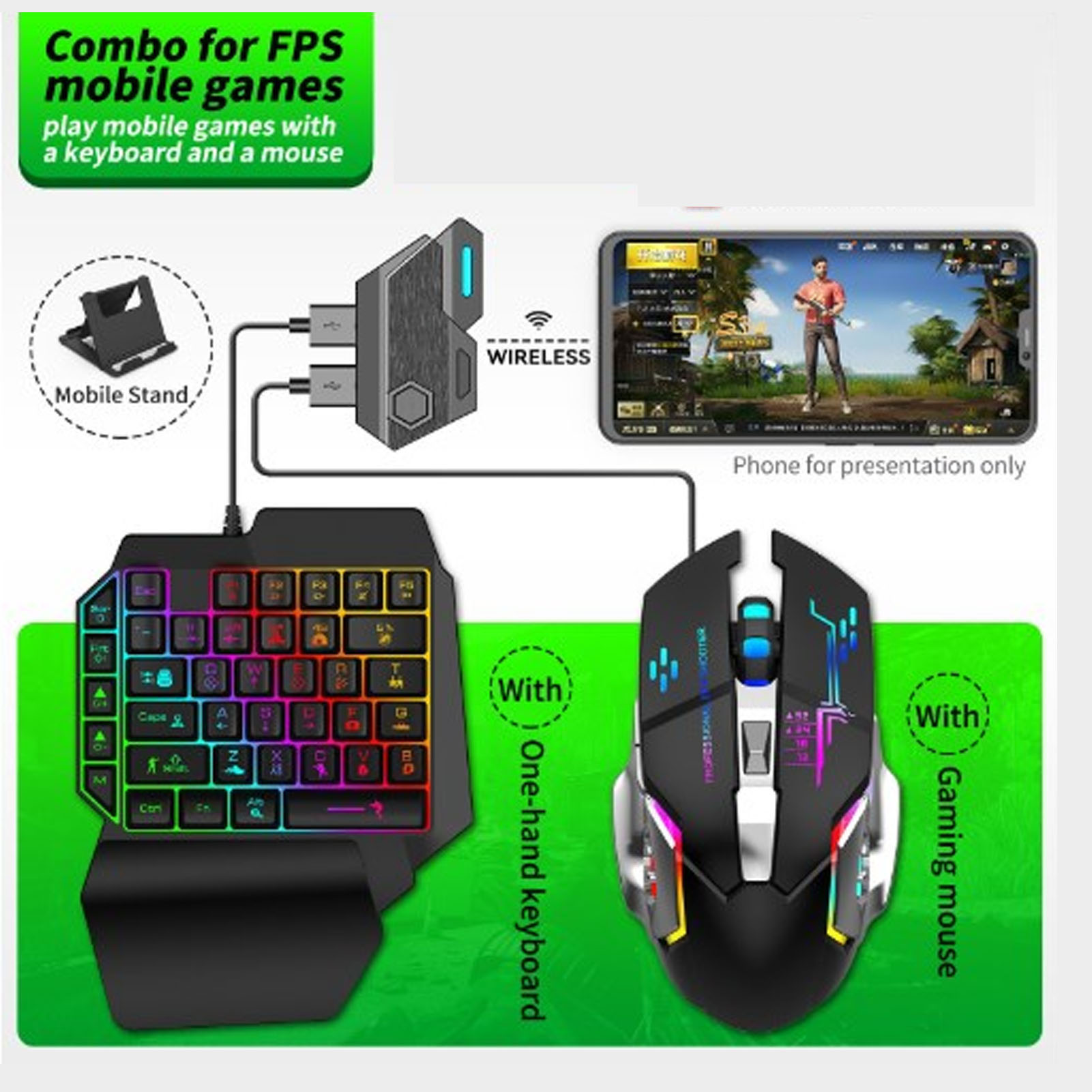 Mobile Game Combo Pack Bluetoo - Gaming Keyboard And Mouse Combo 评论和价格