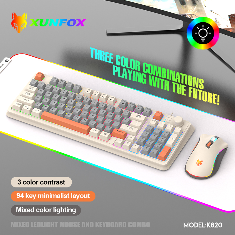 K820 USB Wired Game Keyboard M - Gaming Keyboard And Mouse Combo 评论和价格