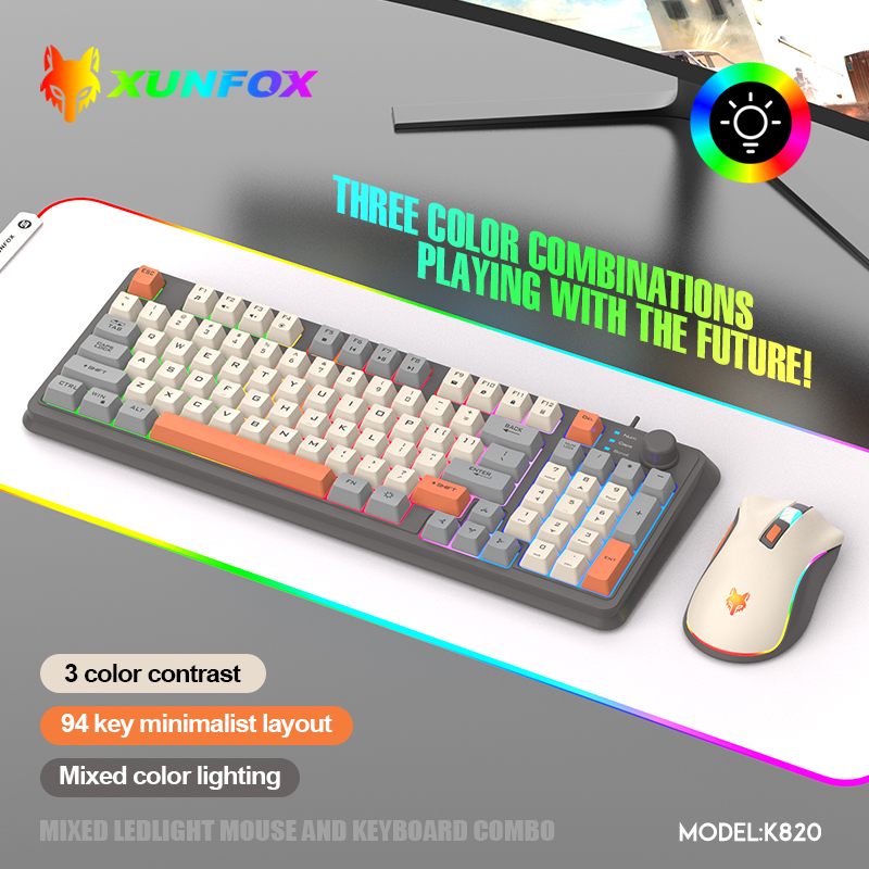 K820 USB Wired Game Keyboard M - Gaming Keyboard And Mouse Combo 评论和价格