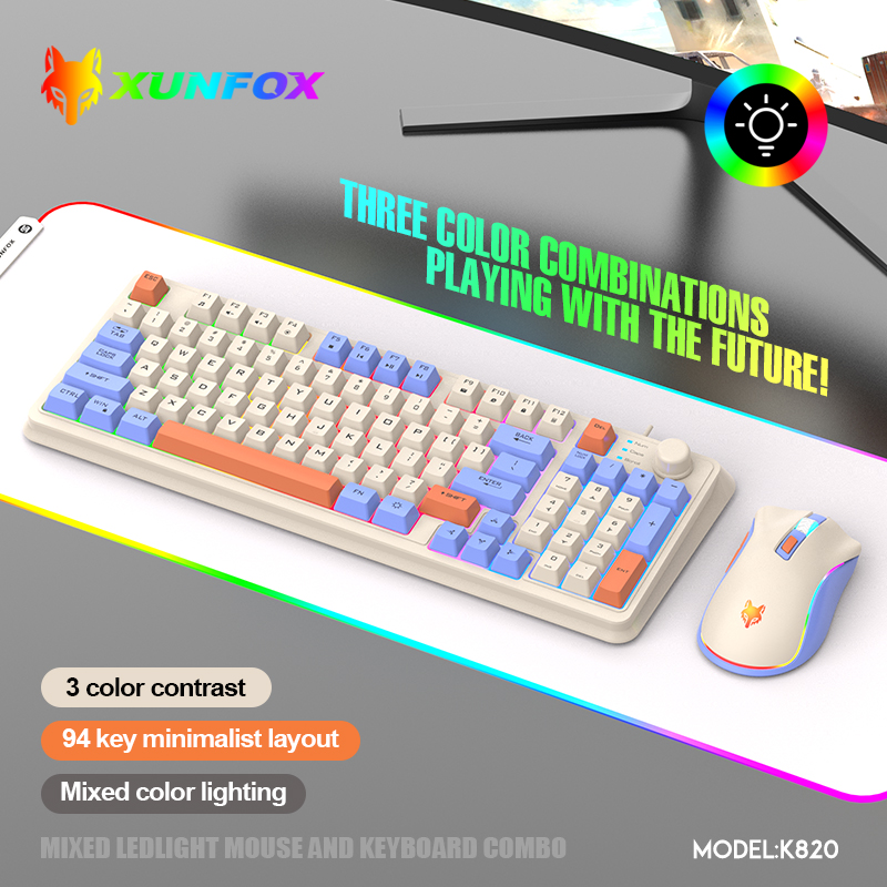 K820 USB Wired Game Keyboard M - Gaming Keyboard And Mouse Combo 评论和价格