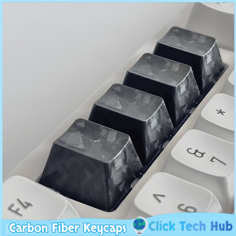 Black Carbon Fiber Keycaps 1pc - Keyboard Gaming Black 评论和价格