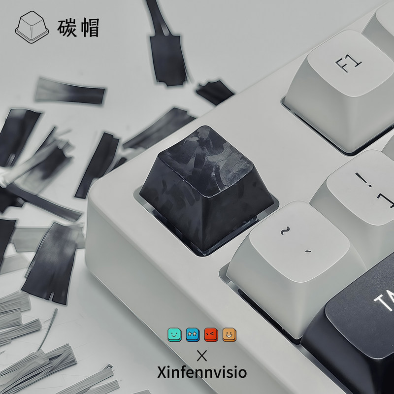 Black Carbon Fiber Keycaps 1pc - Keyboard Gaming Black 评论和价格