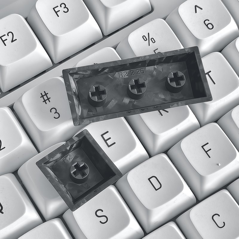 Black Carbon Fiber Keycaps 1pc - Keyboard Gaming Black 评论和价格