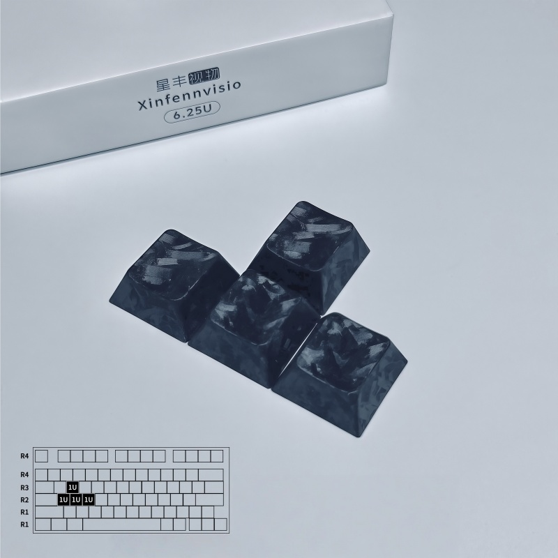Black Carbon Fiber Keycaps 1pc - Keyboard Gaming Black 评论和价格