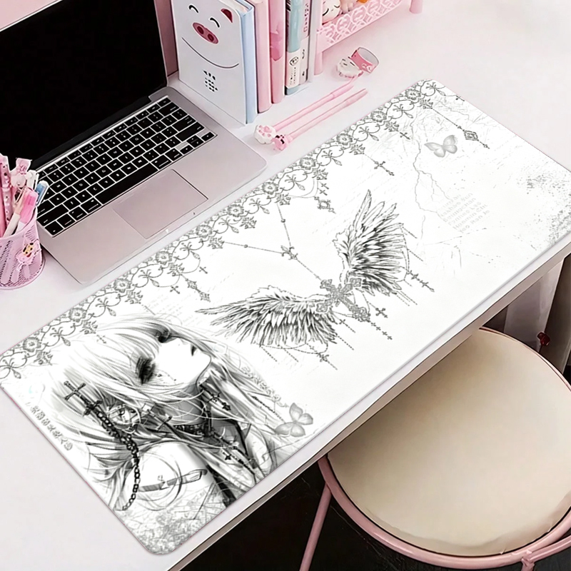 Leather Mousepad Black White A - Keyboard Gaming Black 评论和价格